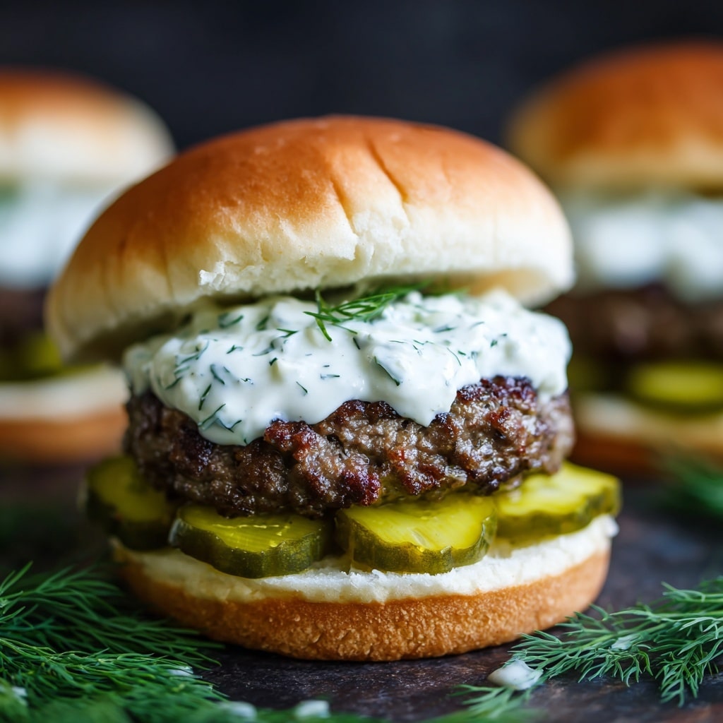 Lamb Sliders with Dill Greek Yogurt Recipe - Recipe Image