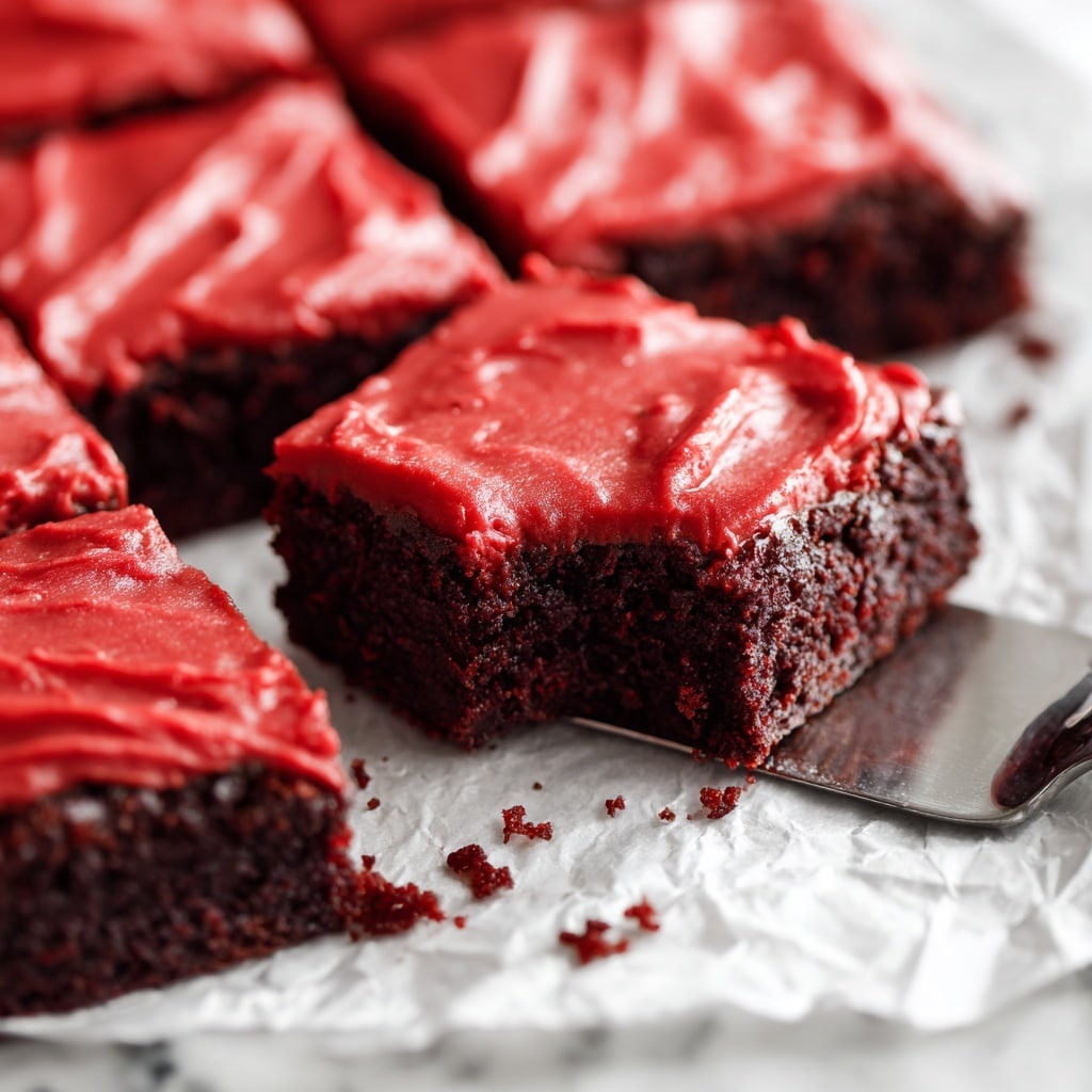 Red Velvet Brownies with Cream Cheese Swirl Recipe - Recipe Image