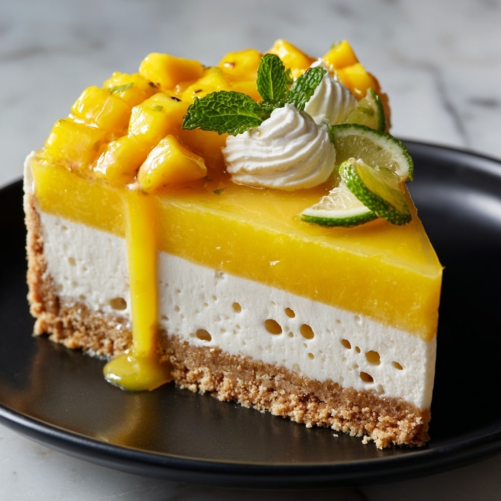 Mango Key Lime Cheesecake Recipe - Recipe Image