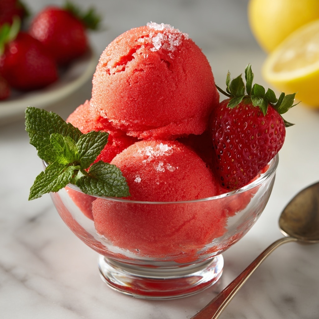 Strawberry Sorbet: The Ultimate Guide to Making It at Home Recipe - Recipe Image