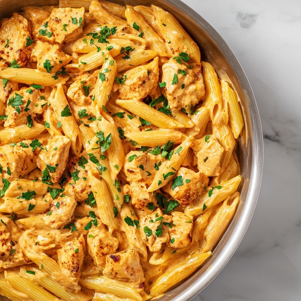 Buffalo Chicken Alfredo Penne Recipe - Recipe Image