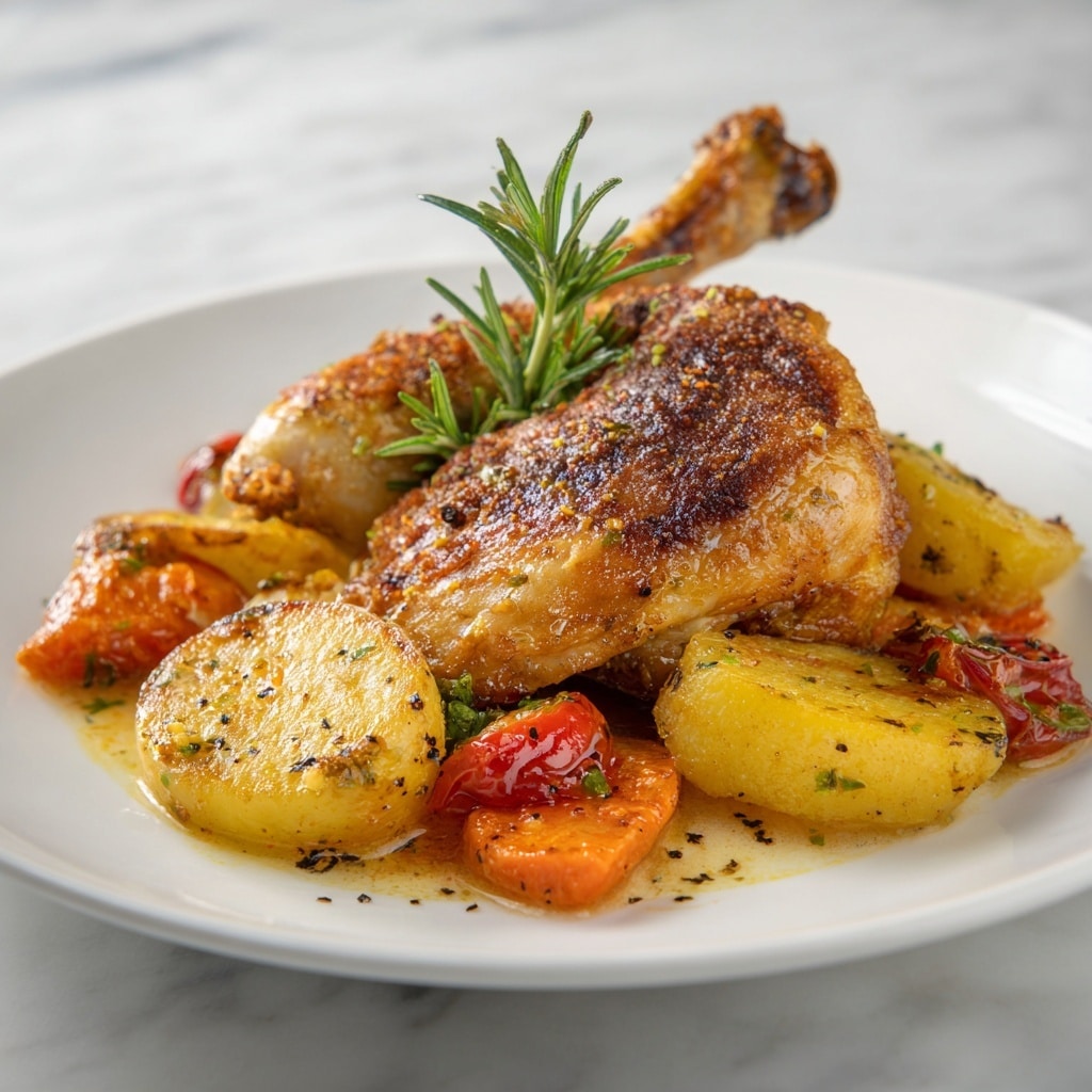 Roasted Herb-Seasoned Chicken with Vegetables Recipe - Recipe Image