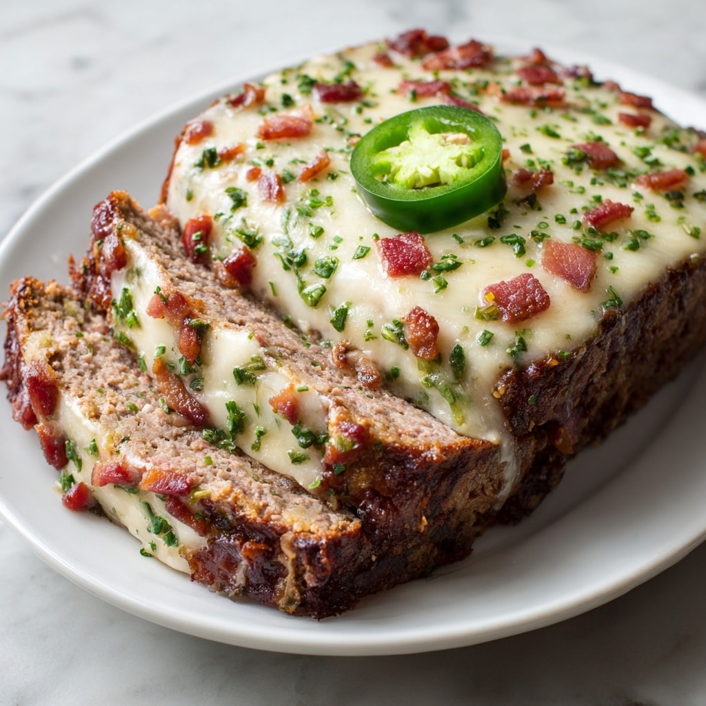 Smoky Jalapeño Popper Meatloaf with Creamy Ranch Drizzle Recipe - Recipe Image