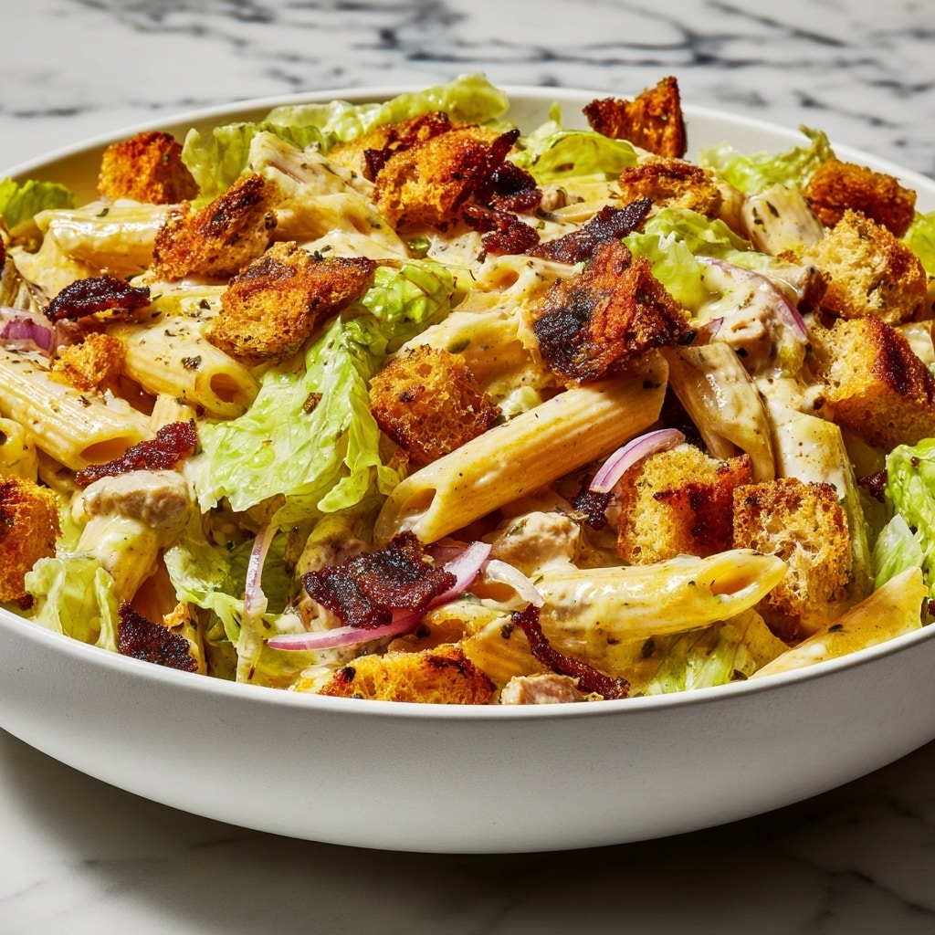 Chicken Caesar Pasta Salad Recipe - Recipe Image