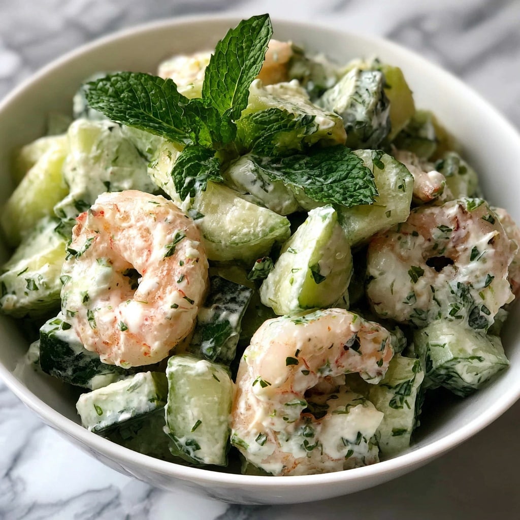 Creamy Cucumber Shrimp Salad Recipe - Recipe Image