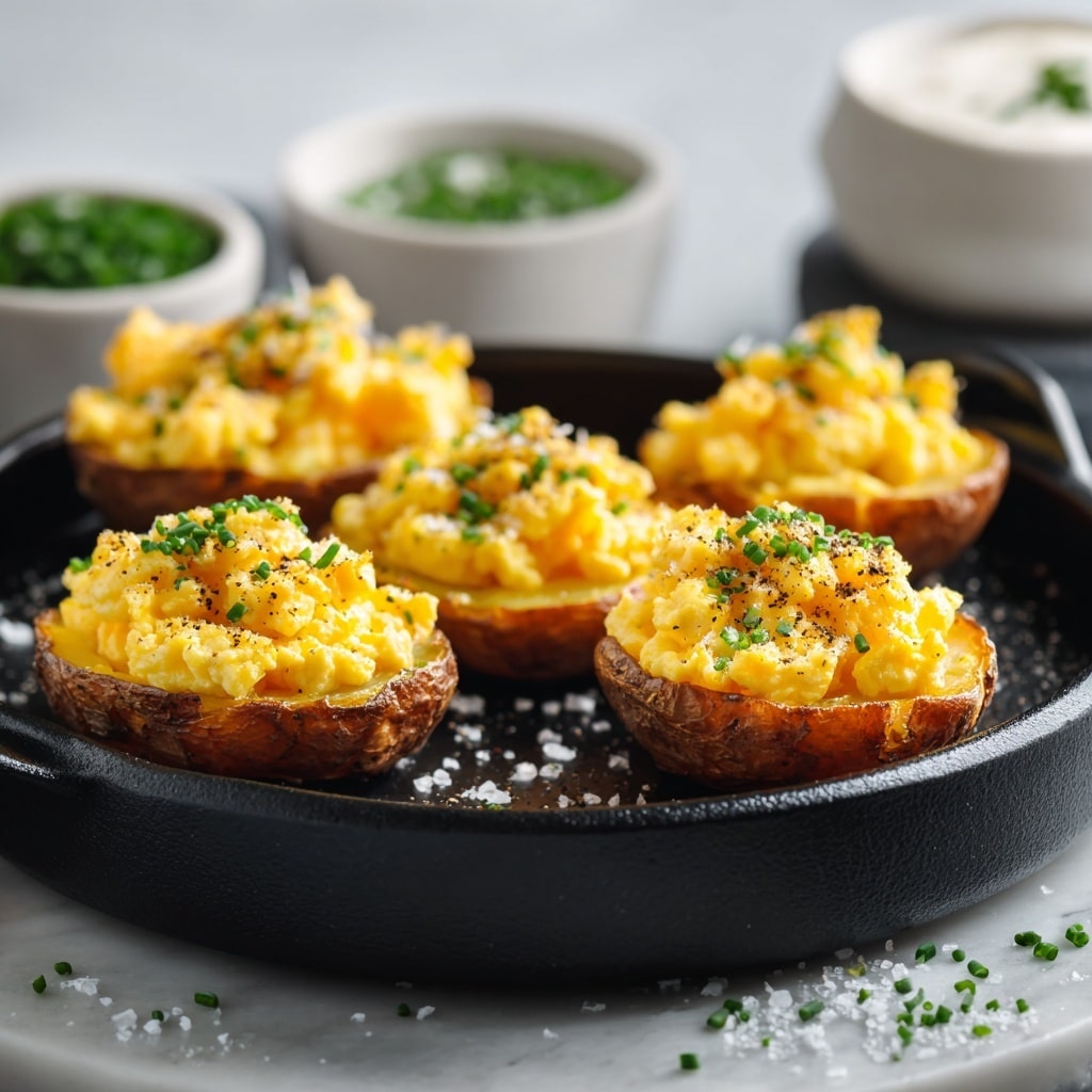 Scrambled Eggs with Grated Potato and Chives Recipe - Recipe Image