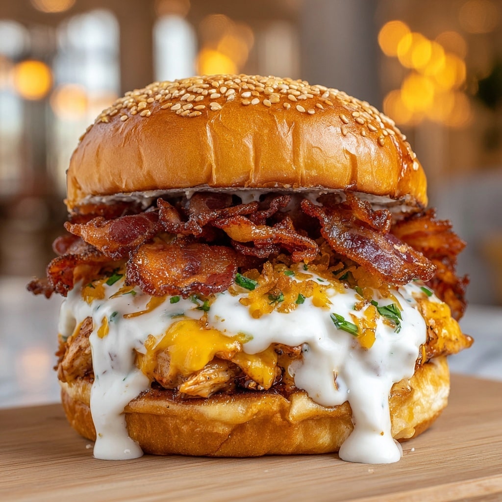 Easy and Cheesy Chicken Bacon Ranch Sandwich Recipe - Recipe Image