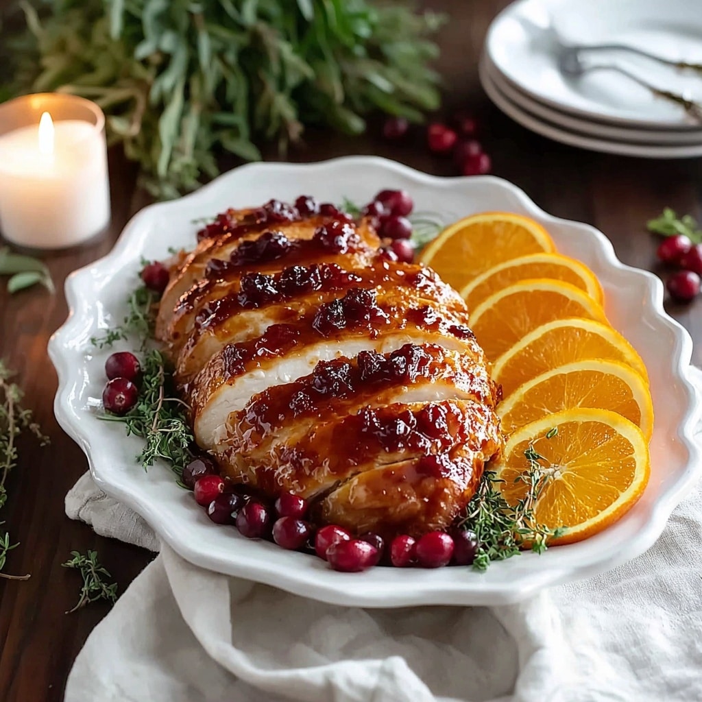 Cranberry Orange Glazed Turkey Breast Recipe - Recipe Image
