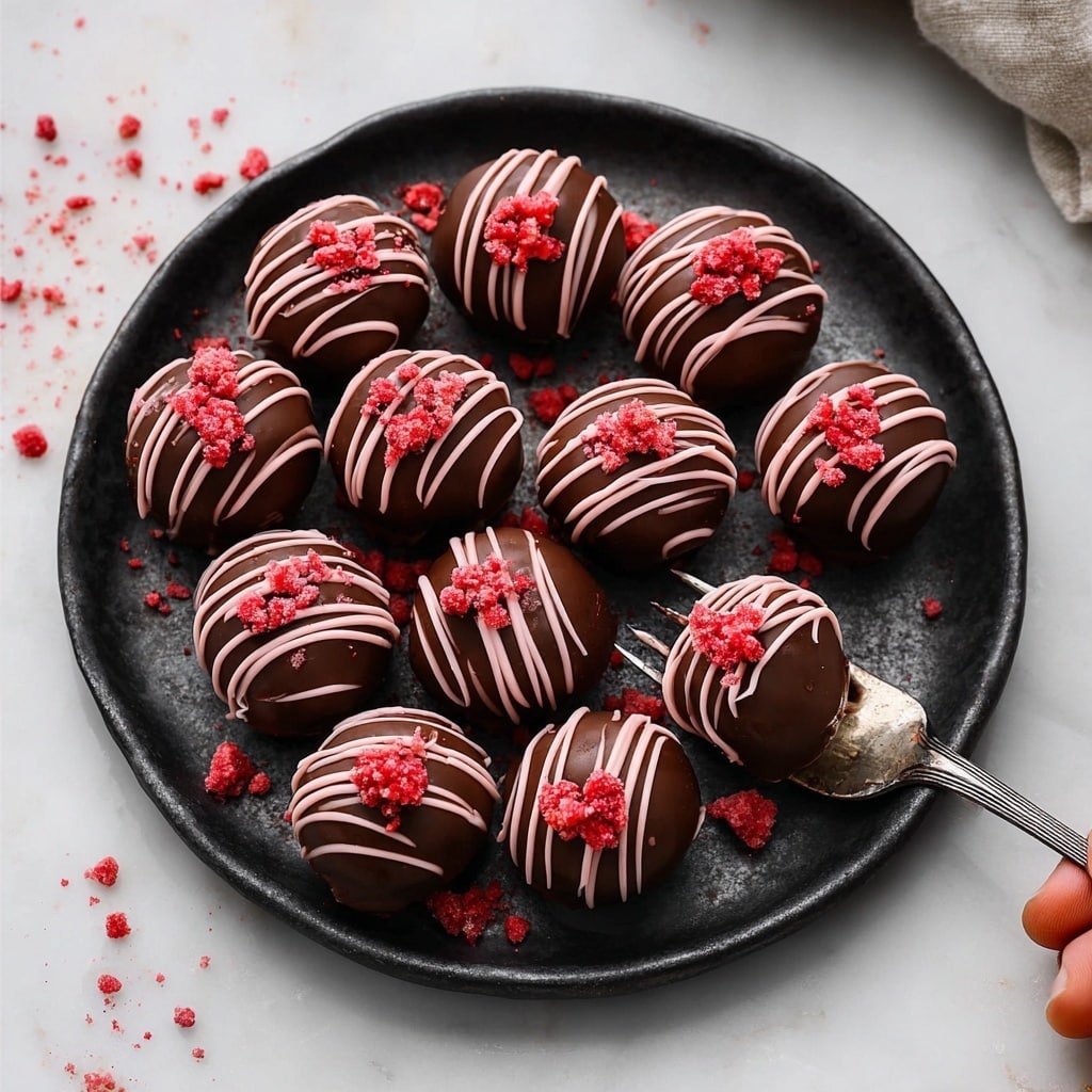 Strawberry Dark Chocolate Truffles Recipe
