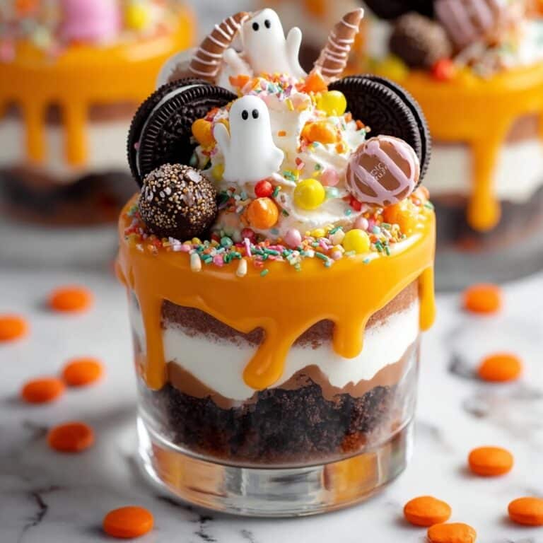 Halloween Chocolate Cake Trifle with Gummy Body Parts Recipe