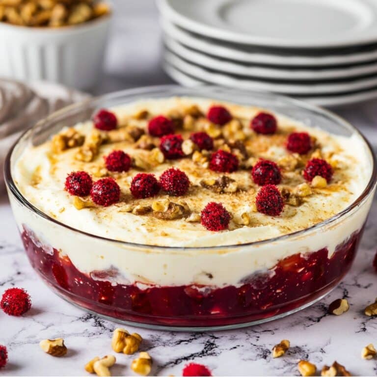 Cranberry Jello Salad With Cream Cheese Topping Recipe