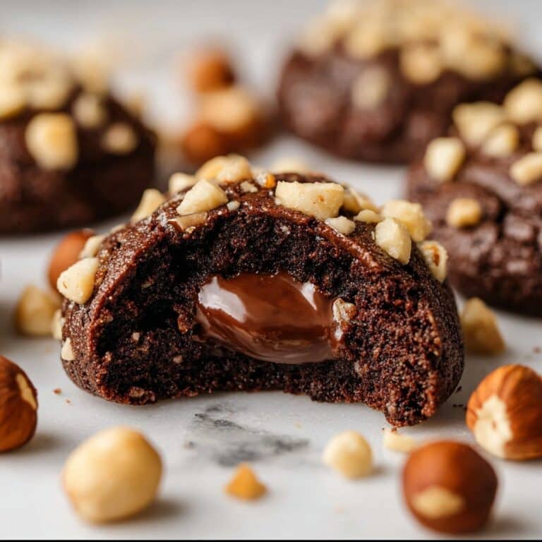 Chocolate Hazelnut Thumbprint Cookies with Nutella Ganache Recipe