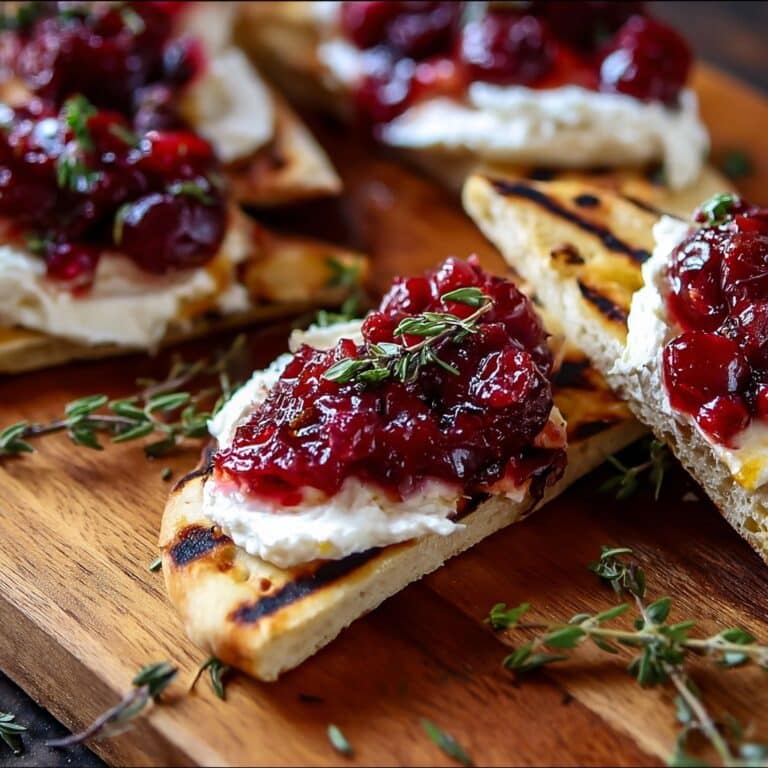 Honey Whipped Feta and Cranberry Crostini Recipe