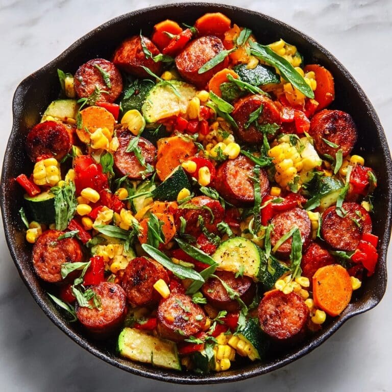 Roasted Chicken Sausage Veggie Skillet Recipe