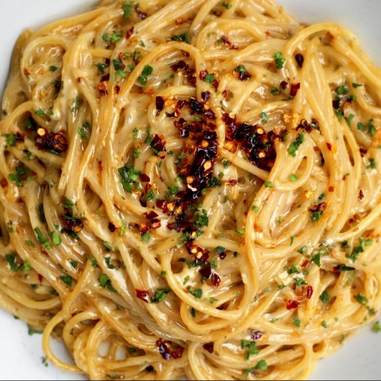 Caramelized Onion Pasta with Chilli Oil Recipe