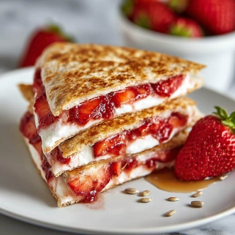 Decadent Strawberry Cheesecake Quesadillas Recipe