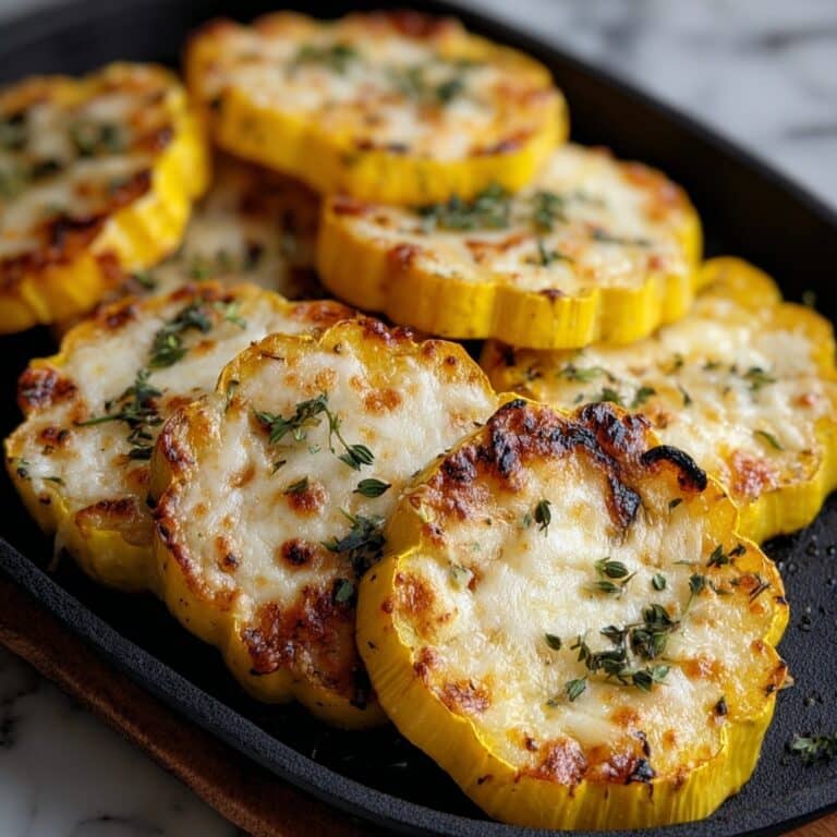 Crispy Baked Cheesy Squash Rounds Recipe