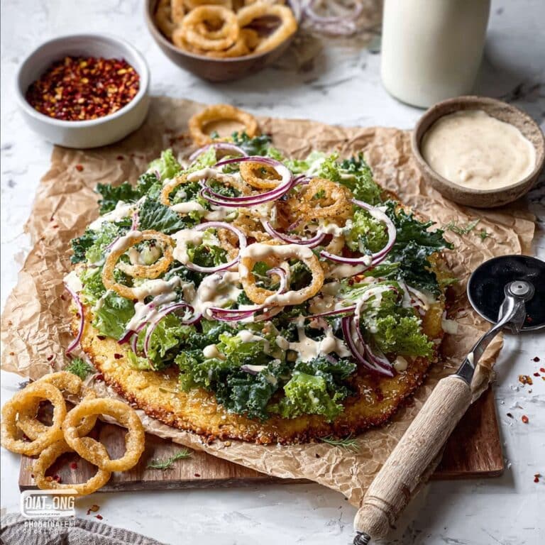 Chicken Crust Caesar Salad Pizza Recipe