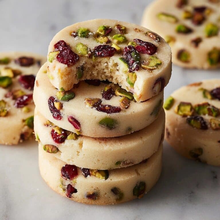Cranberry Pistachio Shortbread Cookies Recipe