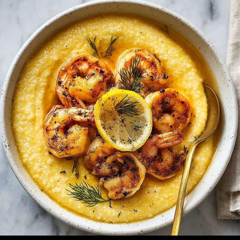 Honey Butter Cajun Shrimp with Smoked Gouda Grits Recipe