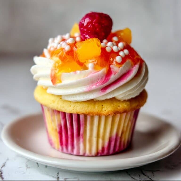 Peach Raspberry Heaven Cupcakes Recipe