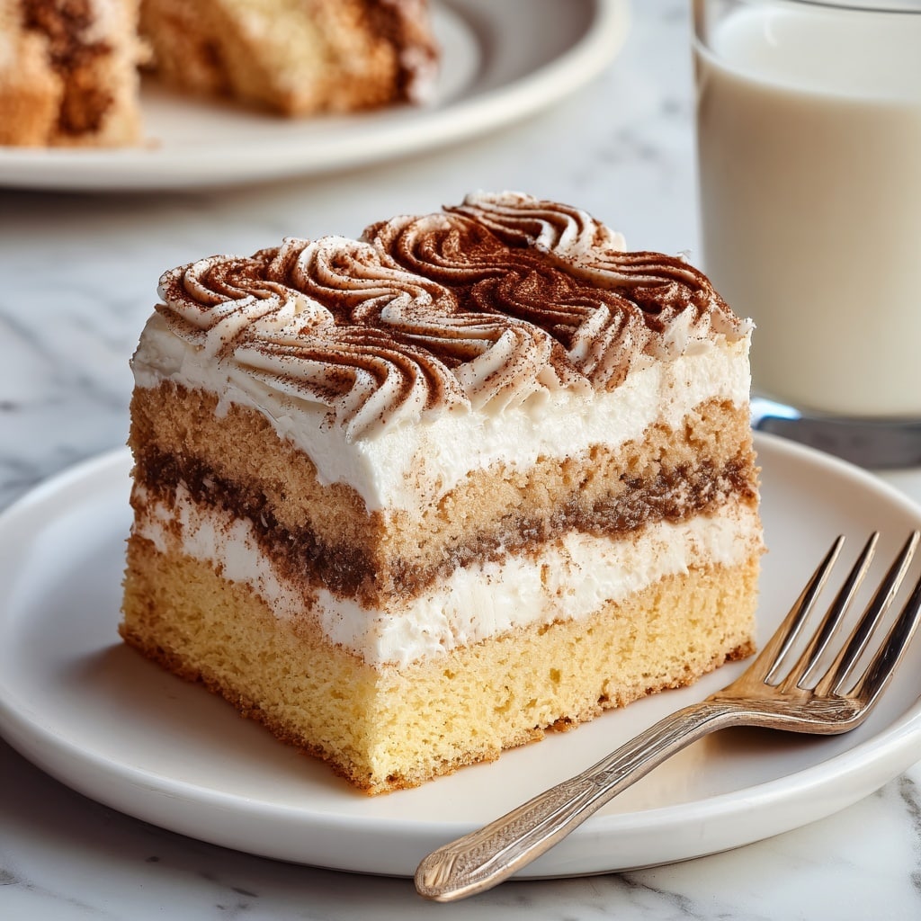 Cinnamon Roll Poke Cake Recipe - Recipe Image
