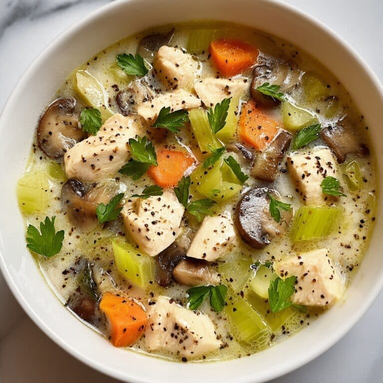 Easy Chicken, Mushroom & Leek Soup Recipe