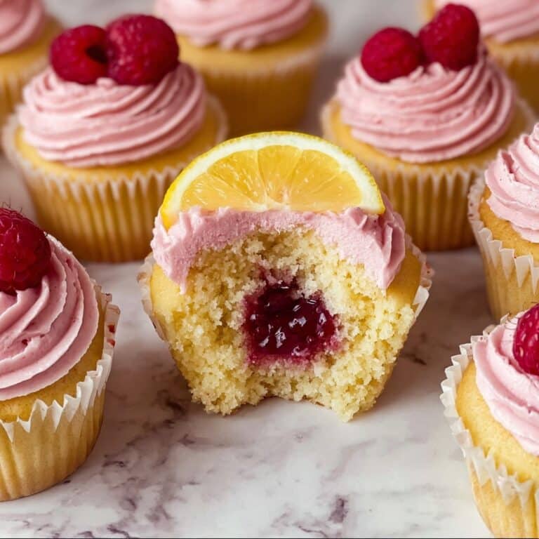 Lemon Raspberry Jam Cupcakes Recipe