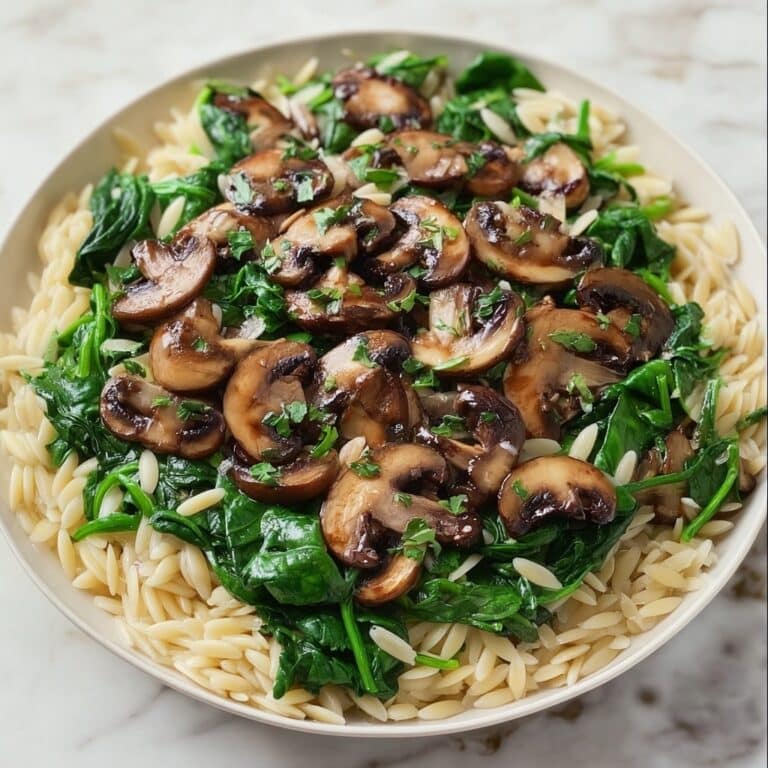 Mushroom and Spinach Orzo Recipe