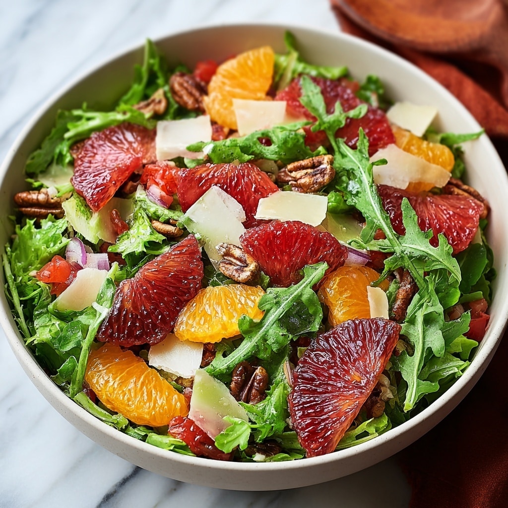 Citrus Arugula Salad with Goat Cheese and Toasted Nuts Recipe - Recipe Image