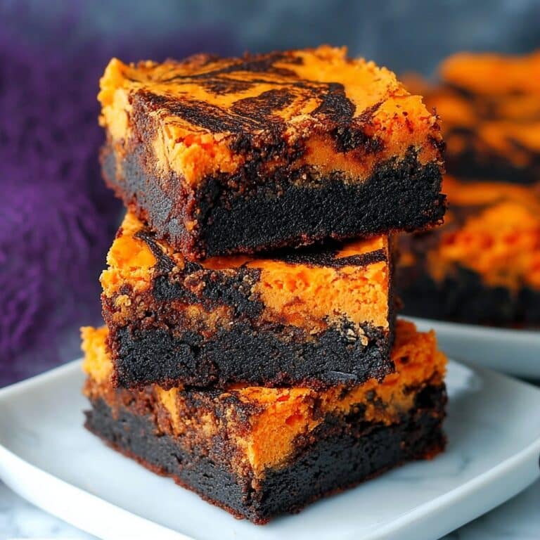 Halloween Cream Cheese Swirl Brownies Recipe