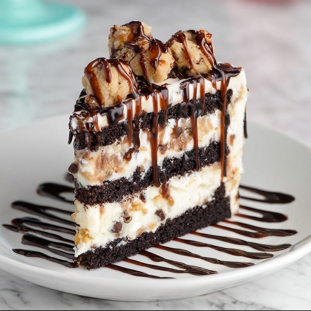 Chocolate Chip Cookie Dough Ice Cream Cake Recipe - Recipe Image