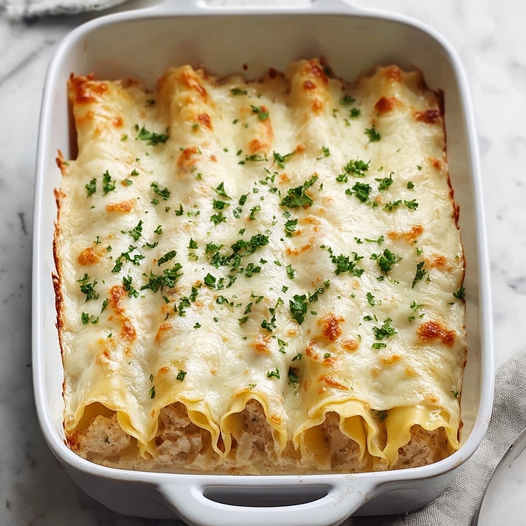 Chicken Alfredo Lasagna Rolls Recipe - Recipe Image
