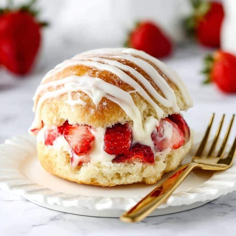 Strawberry Rolls with Cream Cheese Icing Recipe