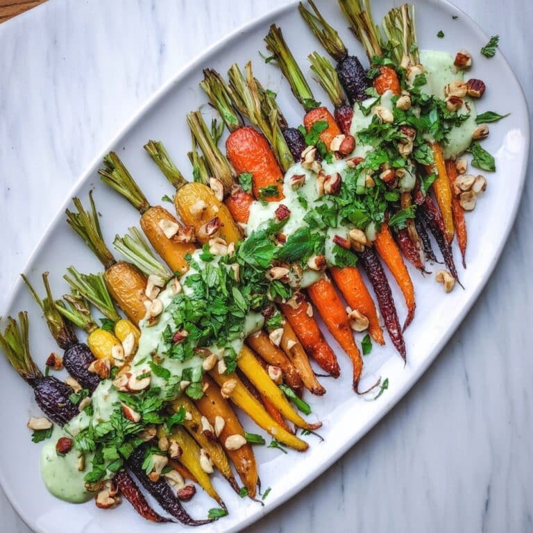 Roasted Carrots with Mint & Tahini Sauce Recipe
