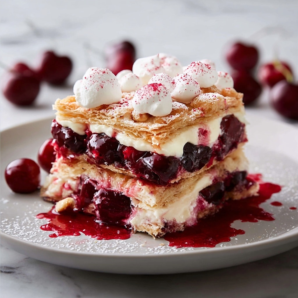 Cherry Pie Bars with Vanilla-Almond Glaze Recipe - Recipe Image