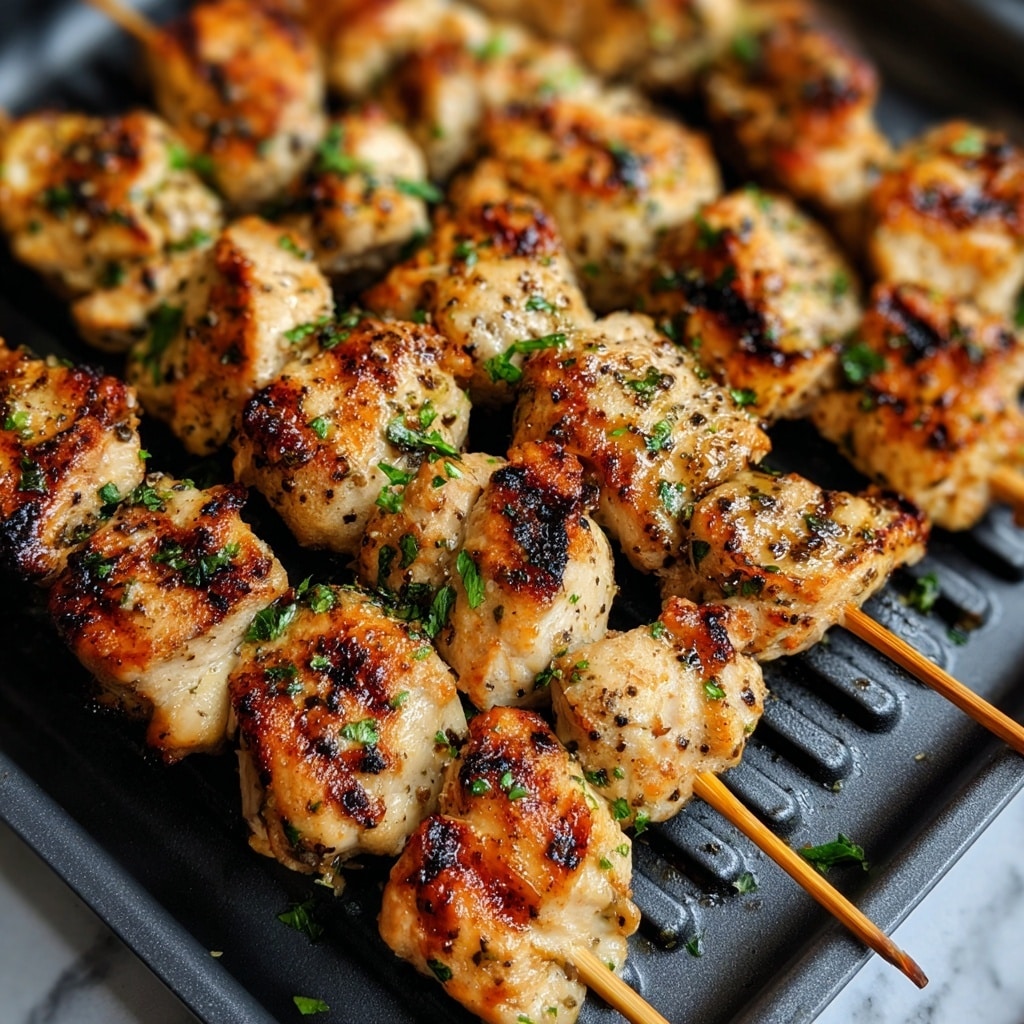 Air Fryer Garlic Parmesan Chicken Skewers Recipe - Recipe Image