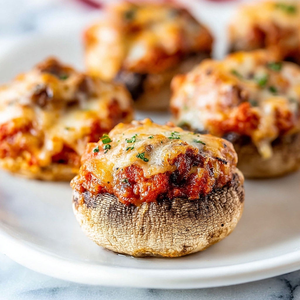 Pizza Stuffed Mushrooms Recipe - Recipe Image