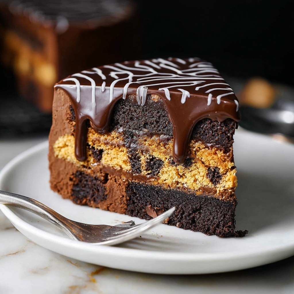 No Bake Vegan Chocolate Biscuit Cake (Lazy Cake) Recipe - Recipe Image