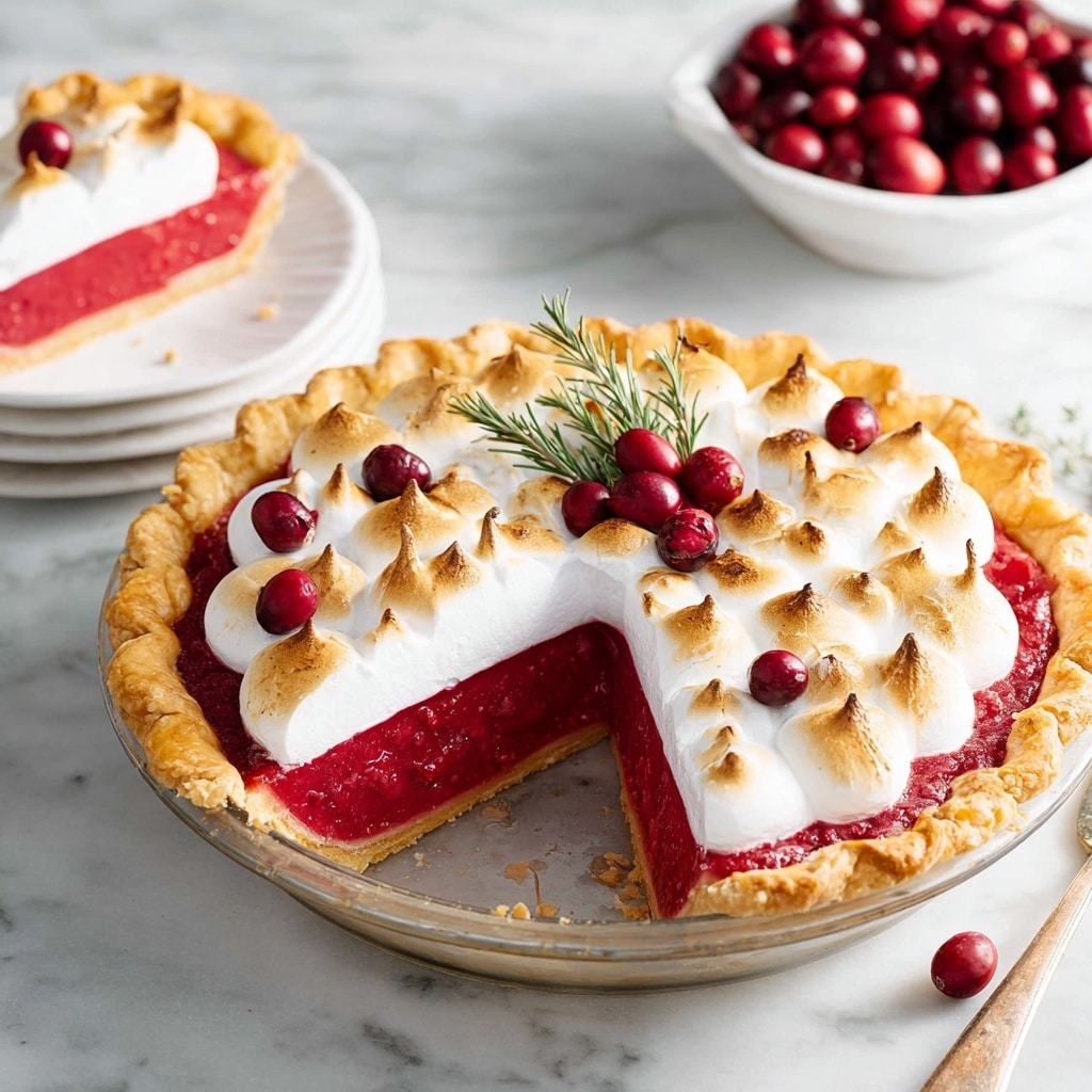 Vegan Cranberry Meringue Pie Recipe - Recipe Image
