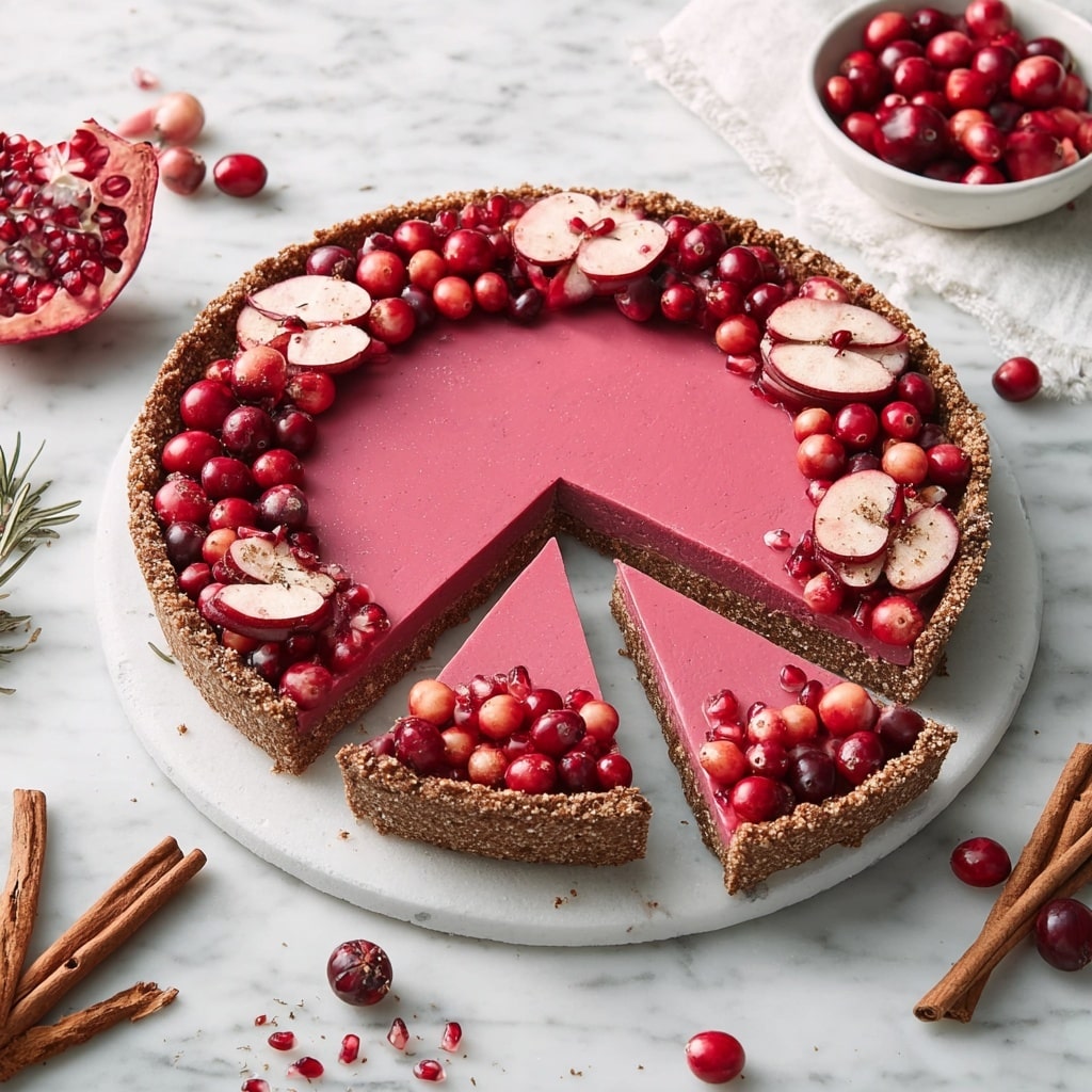 Vegan Cranberry Pomegranate Tart Recipe - Recipe Image