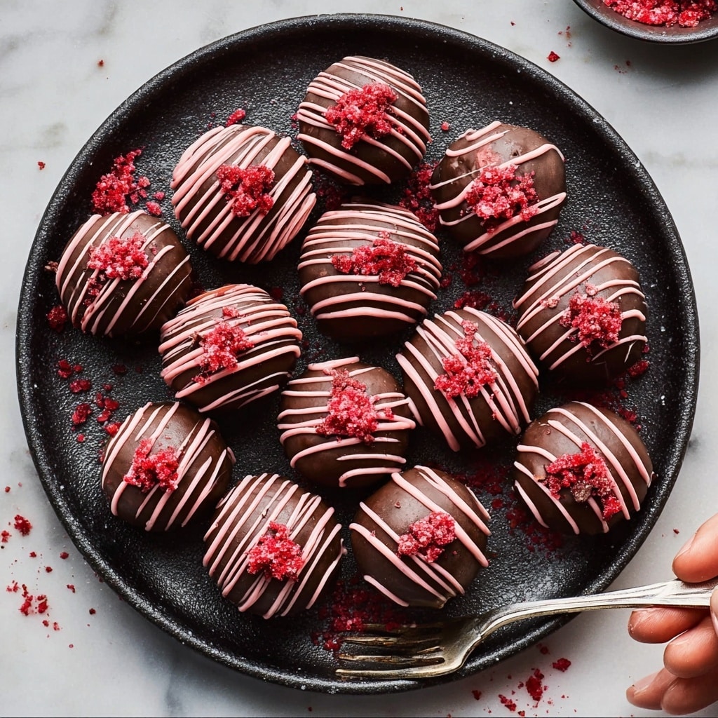 Strawberry Dark Chocolate Truffles Recipe - Recipe Image