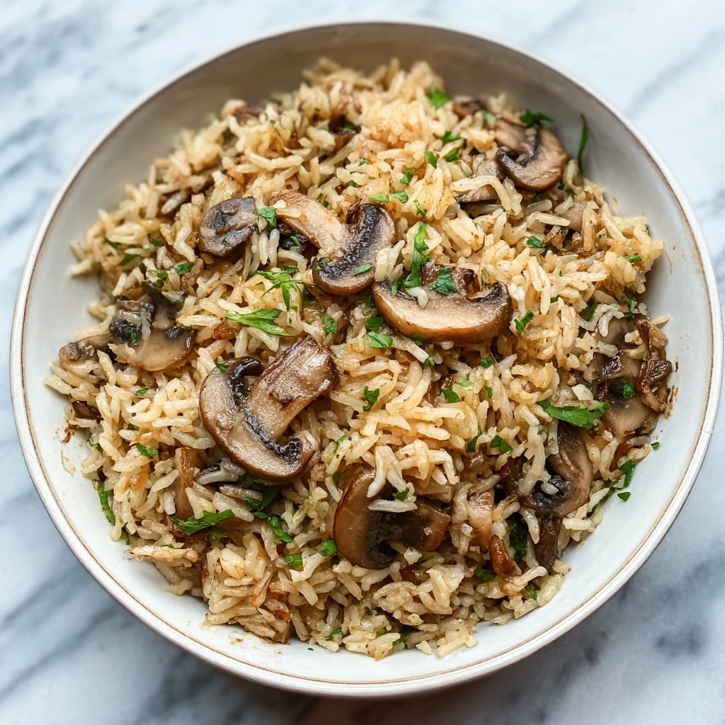 Creamy Mushroom Rice Pilaf Recipe - Recipe Image