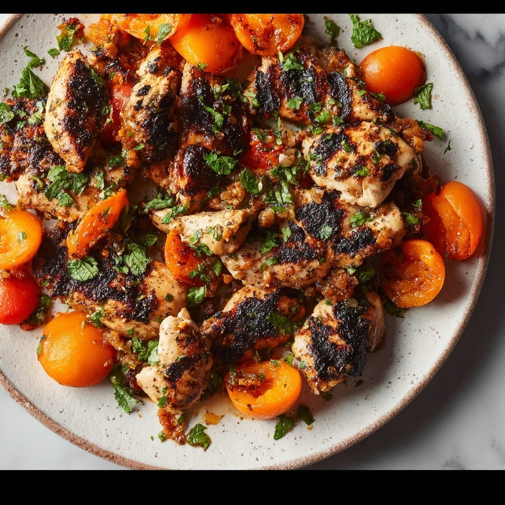 Moroccan Grilled Chicken With Apricots Recipe - Recipe Image