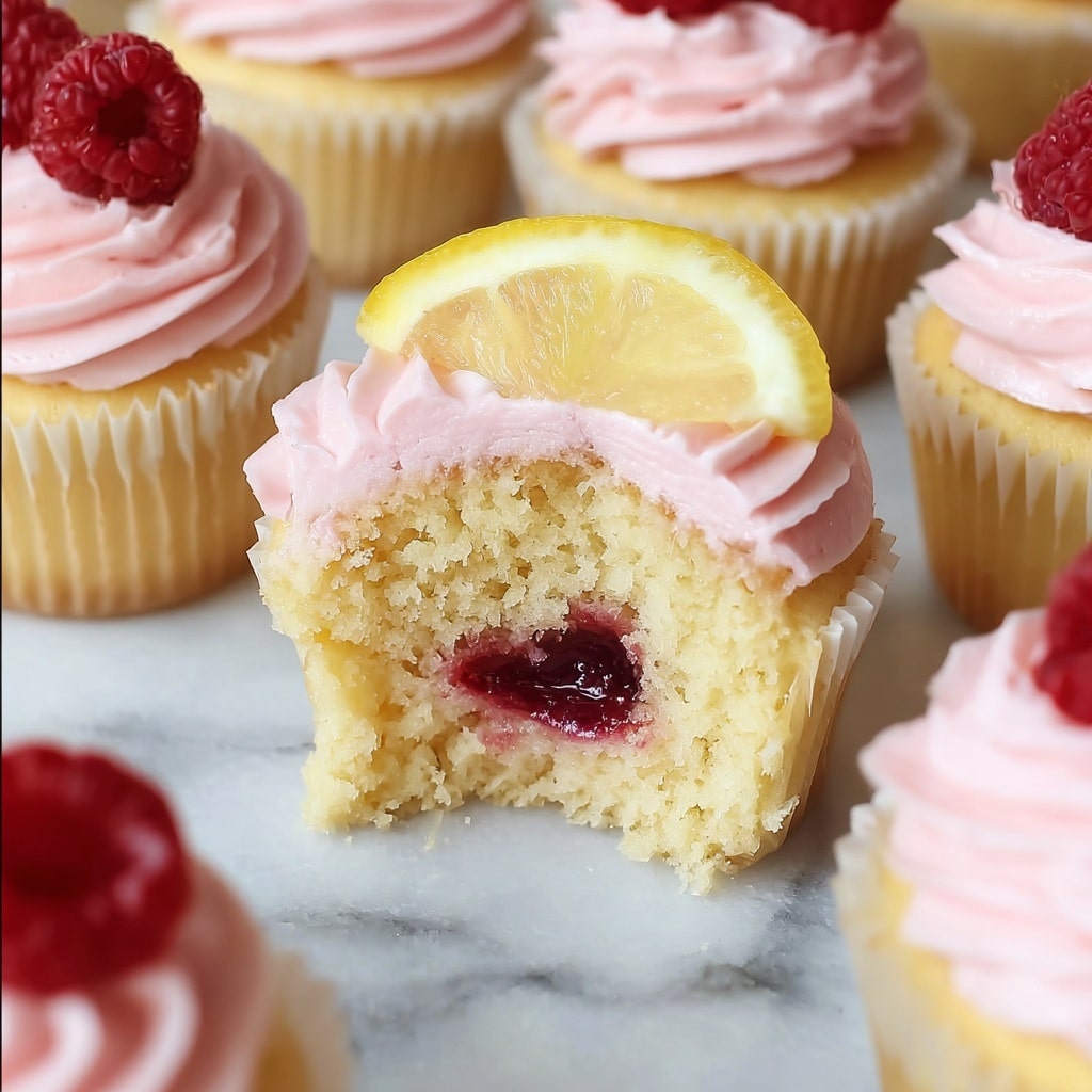 Lemon Raspberry Jam Cupcakes Recipe - Recipe Image