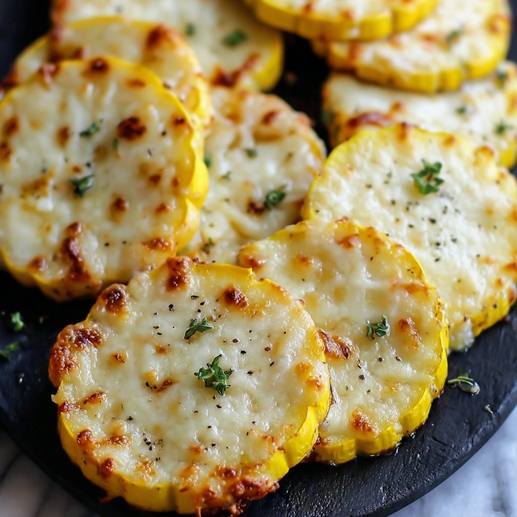 Crispy Baked Cheesy Squash Rounds Recipe - Recipe Image