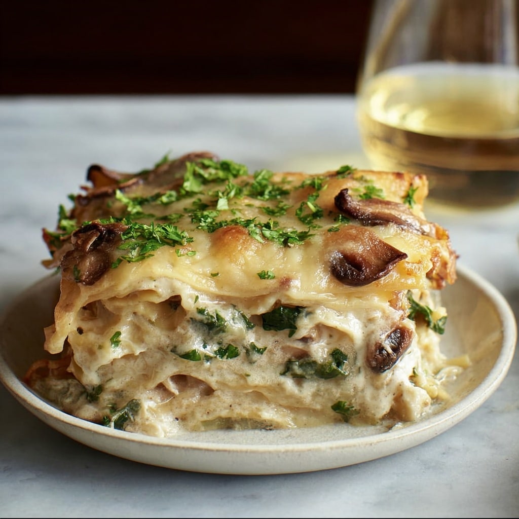 Mushroom and Spinach Lasagna Recipe - Recipe Image