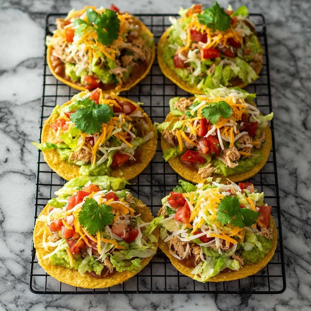 Chicken Veggie Tostadas with Guacamole Recipe - Recipe Image
