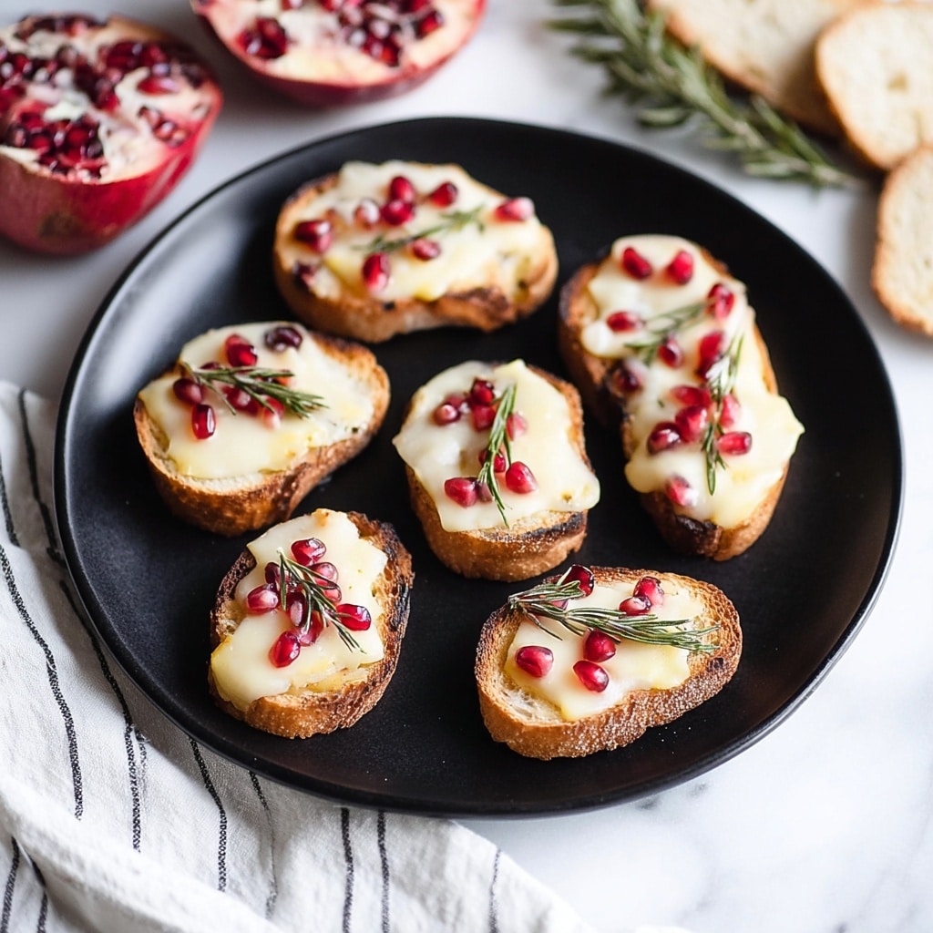 Pomegranate Brie Crostini Appetizer Recipe - Recipe Image