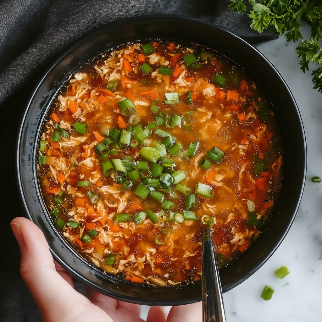 Vegetarian Hot and Sour Soup Recipe - Recipe Image
